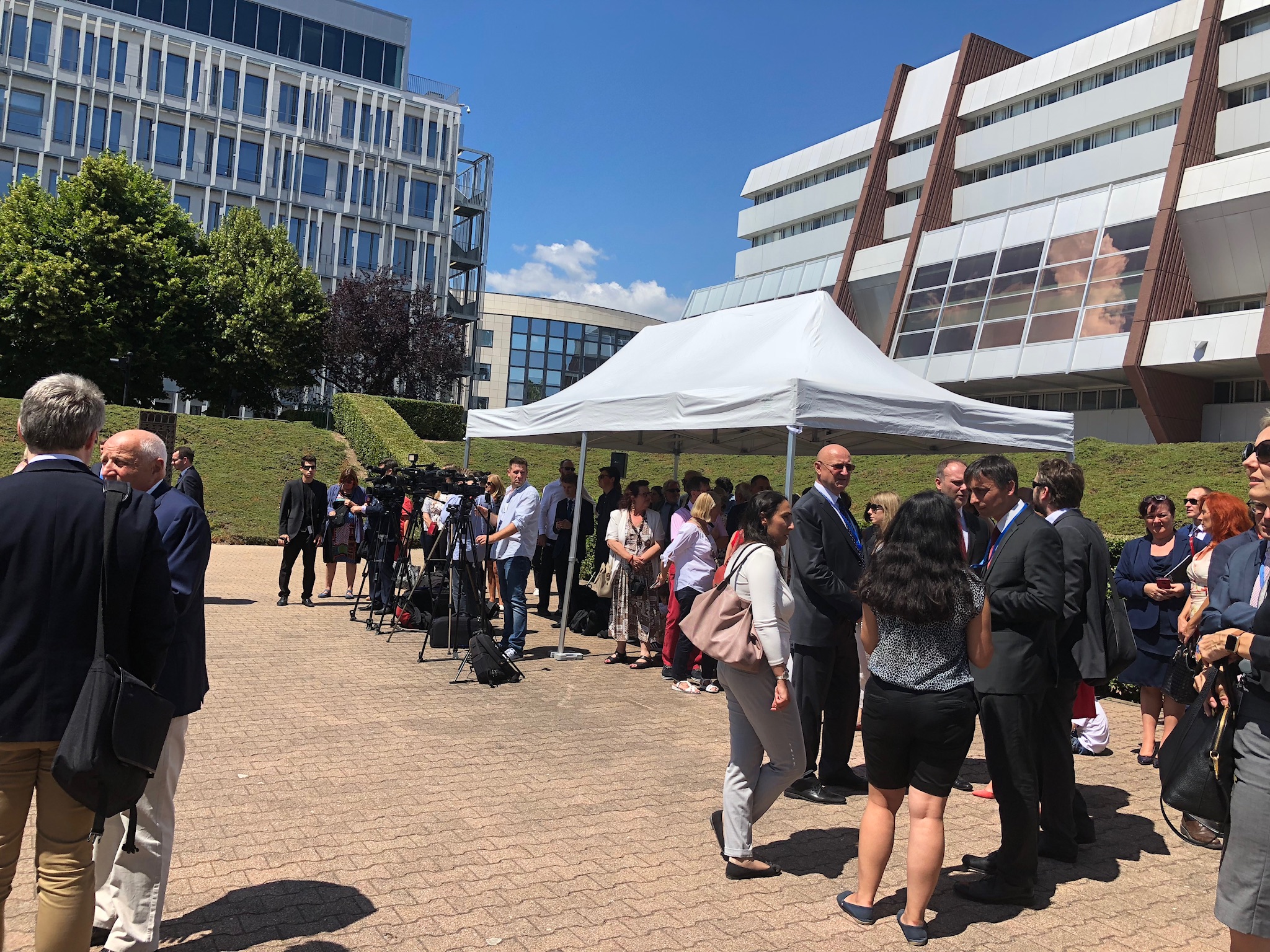 Photo de l'inauguration de le Dalle Slovaque