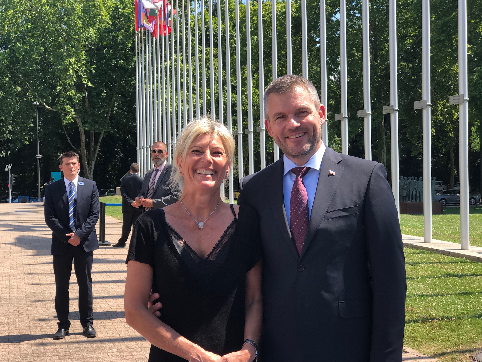 Photo de l'inauguration de le Dalle Slovaque